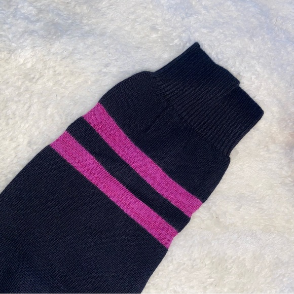 PLAYBOY Rare Vintage Y2K Women Black Purple Cutout Shoulder Small Knit Sweater - Picture 4 of 4